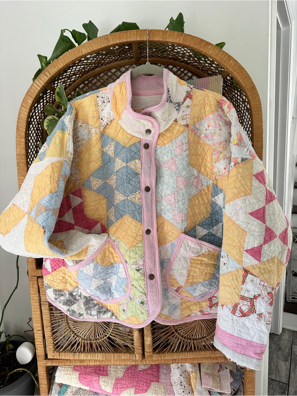 Handmade Quilt Coat jacket sz XL